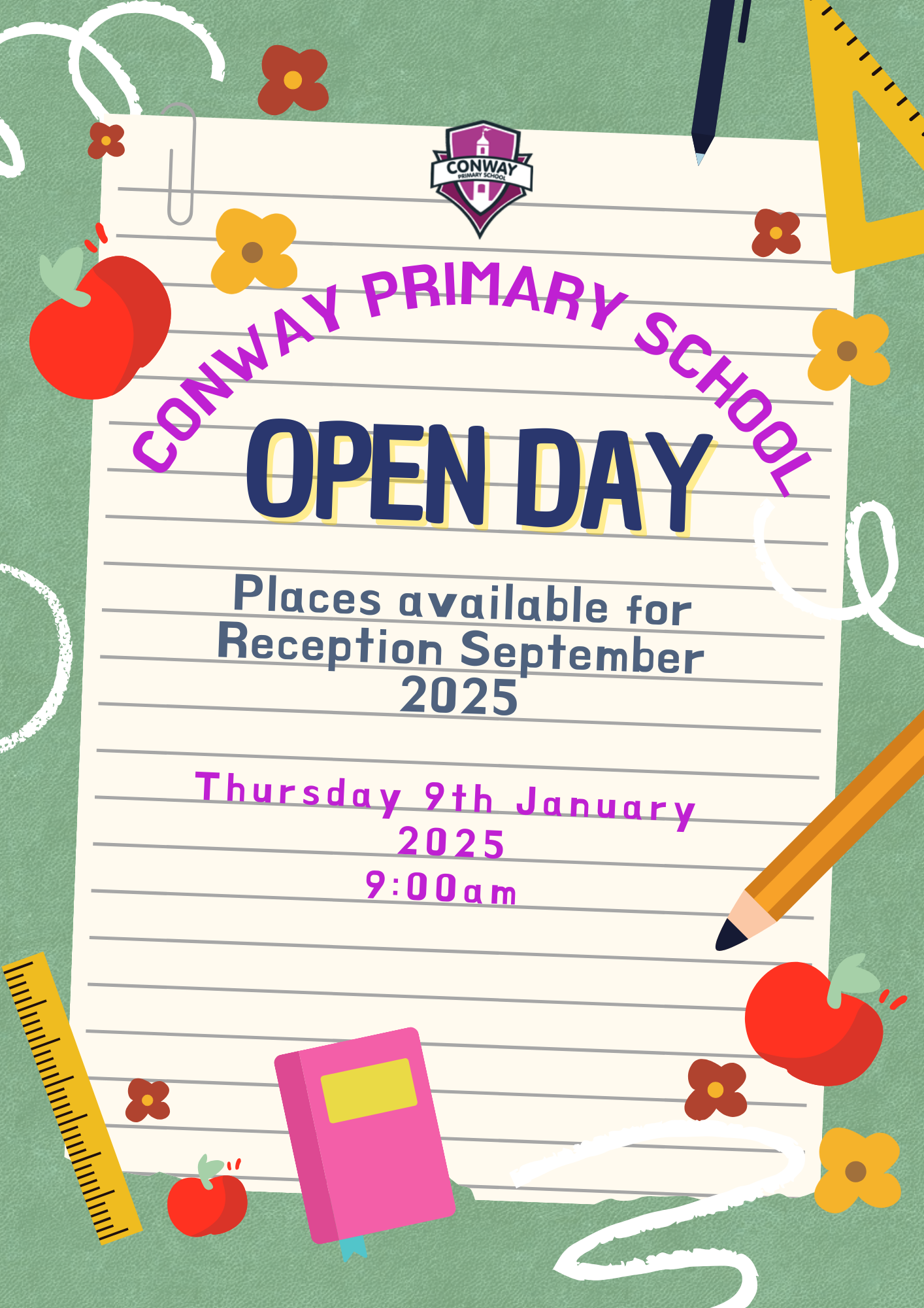 Reception Open Day - Jan 9th 2025